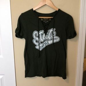 Retrobrand Michigan State laced up t-shirt sz S